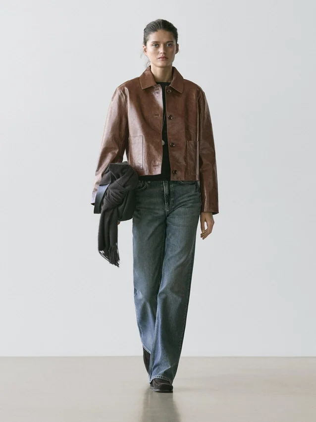 Kurze Nappalederjacke Kurze Nappalederjacke