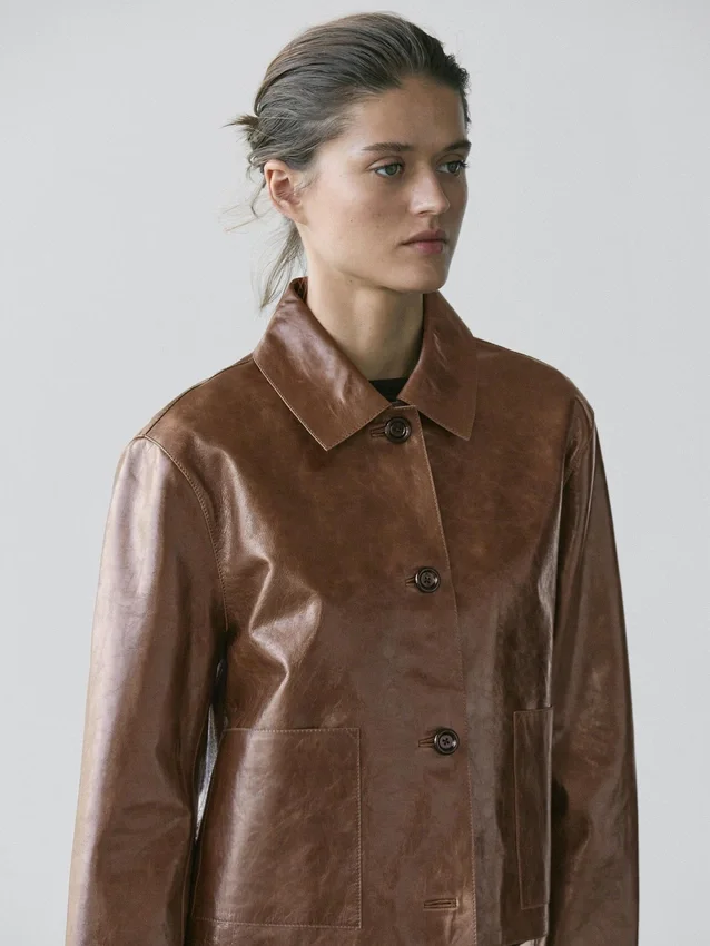 Kurze Nappalederjacke Kurze Nappalederjacke