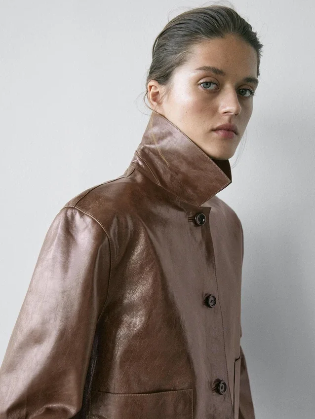 Kurze Nappalederjacke Kurze Nappalederjacke