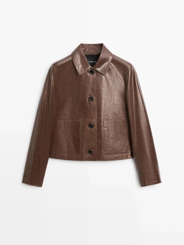 Kurze Nappalederjacke Kurze Nappalederjacke