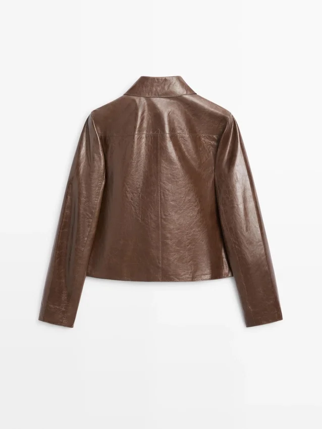 Kurze Nappalederjacke Kurze Nappalederjacke