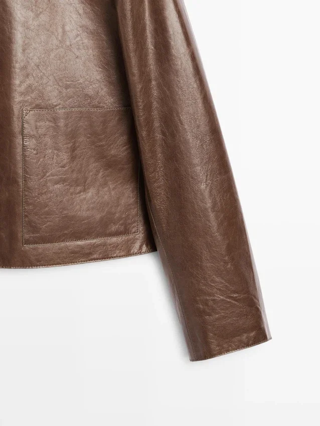 Kurze Nappalederjacke Kurze Nappalederjacke