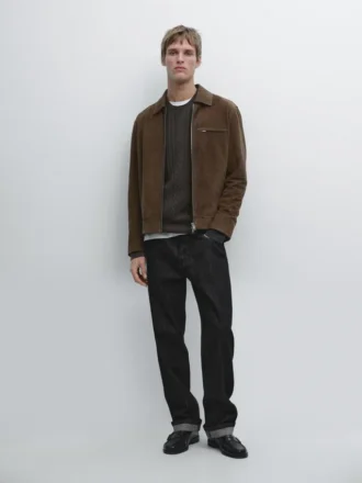 Kurze Wildlederjacke