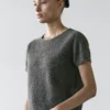 Kurzer Strickpullover aus Alpaka und Wolle