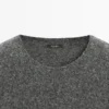 Kurzer Strickpullover aus Alpaka und Wolle