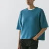 Kurzärmeliger Strickpullover aus Alpaka-Mischung
