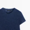 Kurzärmeliger Strickpullover aus Alpaka-Mischung