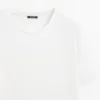 Kurzärmeliges Leinen-Mischung-T-Shirt