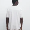 Kurzärmeliges Leinen-Mischung-T-Shirt