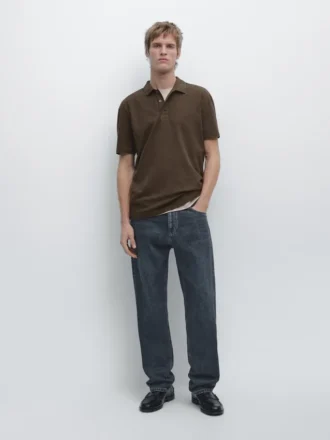 Kurzärmeliges Poloshirt aus Baumwolle