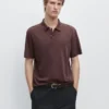 Kurzärmeliges Poloshirt aus Leinen und Baumwolle Kurzärmeliges Poloshirt aus Leinen und Baumwolle