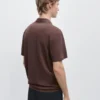 Kurzärmeliges Poloshirt aus Leinen und Baumwolle Kurzärmeliges Poloshirt aus Leinen und Baumwolle