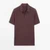 Kurzärmeliges Poloshirt aus Leinen und Baumwolle Kurzärmeliges Poloshirt aus Leinen und Baumwolle