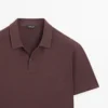 Kurzärmeliges Poloshirt aus Leinen und Baumwolle Kurzärmeliges Poloshirt aus Leinen und Baumwolle