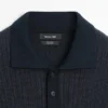 Kurzärmeliges Poloshirt aus strukturiertem Strick Kurzärmeliges Poloshirt aus strukturiertem Strick