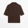 Kurzärmeliges Poloshirt aus Wollmischgewebe Kurzärmeliges Poloshirt aus Wollmischgewebe