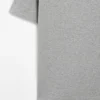 Kurzärmeliges T-Shirt aus melierter Baumwolle