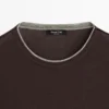Langarm-T-Shirt mit doppellagigem Saum Langarm-T-Shirt mit doppellagigem Saum