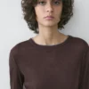 Langarm-T-Shirt mit doppellagigem Saum Langarm-T-Shirt mit doppellagigem Saum