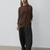 Langarm-T-Shirt mit Spitzendetail