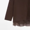 Langarm-T-Shirt mit Spitzendetail