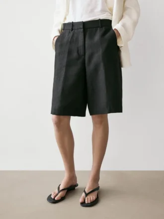 Lange Bermudashorts aus Leinen