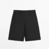 Lange Bermudashorts aus Leinen