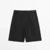 Lange Bermudashorts aus Leinen