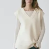 Lange Strickweste aus Wolle Lange Strickweste aus Wolle