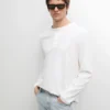 Langärmliges Henley-Ausschnitt-T-Shirt