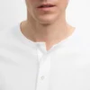 Langärmliges Henley-Ausschnitt-T-Shirt