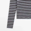 Langärmliges T-Shirt aus Baumwollmischung mit Streifenmuster Langärmliges T-Shirt aus Baumwollmischung mit Streifenmuster