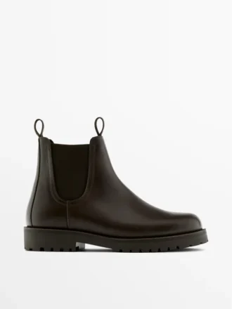 Leder-Chelsea-Stiefel Leder-Chelsea-Stiefel