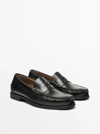 Leder-Loafer mit Penny-Riemen