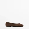 Lederballerinas mit Knoten Lederballerinas mit Knoten