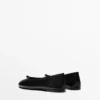 Lederballerinas mit Knoten Lederballerinas mit Knoten