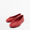 Lederballerinas mit Knoten Lederballerinas mit Knoten