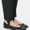 Lederballerinas mit Knoten Lederballerinas mit Knoten
