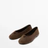 Lederballerinas mit Knoten Lederballerinas mit Knoten