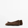 Lederballerinas mit Knoten Lederballerinas mit Knoten