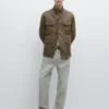 Lederjacke aus Ziegenleder mit Used-Look Lederjacke aus Ziegenleder mit Used-Look