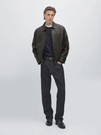 Lederjacke im Used-Look