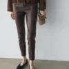 Leggings aus Nappaleder mit elastischen Details Leggings aus Nappaleder mit elastischen Details