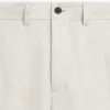 Leichte Leinen-Hose mit Fischgrätenmuster