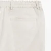 Leichte Leinen-Hose mit Fischgrätenmuster