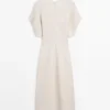 Leichtes, kurzärmeliges Midi-Kleid aus Leinen Leichtes, kurzärmeliges Midi-Kleid aus Leinen