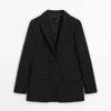 Leinen-Blazer mit Taschen