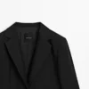 Leinen-Blazer mit Taschen