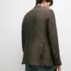 Leinen-Blazer mit Taschendetails