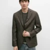 Leinen-Blazer mit Taschendetails